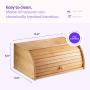 Klee Large Bamboo Bread Box, Roll Top, Fully Assembled