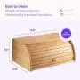 Klee Large Bamboo Bread Box, Roll Top, Fully Assembled Klee Large Bamboo Bread Box, Roll Top, Fully Assembled