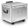 Vaultz Locking Mobile File Chest, Letter/Legal Size, Silver Treadplate (VZ00712)