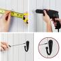 HiGift 10 Pieces Wall Mounted Coat Hooks Robe Hooks Cloth Hangers Coat Hangers Coat Hooks Rustic Hooks and 25 Pieces Screws for Bath Kitchen Garage Single Coat Hangers (White Color)