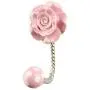 Indianshelf Handmade 1 Artistic Vintage Pink Ceramic Flower Rail Hooks Holders/Clothes Hooks Over Door Indianshelf Handmade 1 Artistic Vintage Pink Ceramic Flower Rail Hooks Holders/Clothes Hooks Over Door