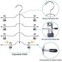 GQQG 4 Pack Pants Hangers with Clips Space Saving Multi Layer Trousers Skirt Hangers Magic Hanger Metal Heavy Duty Closet Clothes Hangers for Adults and Kids GQQG 4 Pack Pants Hangers with Clips Space Saving Multi Layer Trousers Skirt Hangers Magic Hanger Metal Heavy Duty Closet Clothes Hangers for Adults and Kids