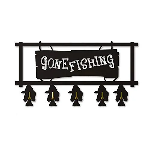Gone Fishing Wooden Hanger Unique Gift Clothes Hat Key Hook/Coat Rack/Wall Hook Home Decoration Wall Stickers Kitchen Bathroom Towel Hook,Black Gone Fishing Wooden Hanger Unique Gift Clothes Hat Key Hook/Coat Rack/Wall Hook Home Decoration Wall Stickers Kitchen Bathroom Towel Hook,Black