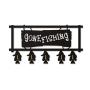 Gone Fishing Wooden Hanger Unique Gift Clothes Hat Key Hook/Coat Rack/Wall Hook Home Decoration Wall Stickers Kitchen Bathroom Towel Hook,Black