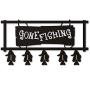 LXH Gone Fishing Wooden Hanger Unique Gift Clothes Hat Key Hook/Coat Rack/Wall Hook Home Decoration Wall Stickers Kitchen Bathroom Towel Hook,Black