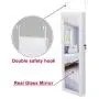 JungleA Jewelry Lockable Armoire Mirrored Wall/Door Mounted Jewelry Organizer Storage Boxes Lockable with Full Dressing Mirror