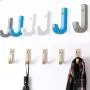 WINGOFFLY Decorative Wooden Hanging Coat Hat Hooks Modern Clothes Wall-Mounted Hanger Rack for Room Decor, Black