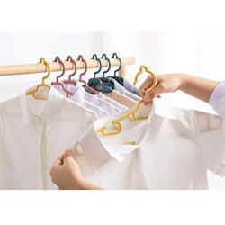 Yuqianjin PP Suit Clothes Hangers, 10-Pack, RED/Yellow/Blue ，Space Saving Clothes Hangers (Color : Red)