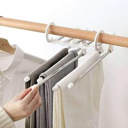 Miklan Pants Hangers - S-Type Clothes Pant Hangers Multi-Purpose Pants Hanger, Space Saving Clothing Storage for Home Multi-Function Stainless Steel Camping Hanger Drying Rack for Scarfs Jeans Trouser