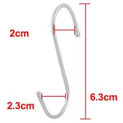 uxcell Stainless Steel Apartment S Shaped Clothes String Hanger Hook 27pcs Silver Tone