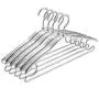 Standard Clothing Hangers Luxurious Non Slip Heavy Duty Seamless Wide ShoulderSuit Hanger Space Saving Clothes Drying Clothes Stainless Steel Hangers Cloth Hanger Sliver Gold Hangers 10 Pack For Skirt
