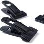 20 Quality Plastic Finger Clips for Hangers, Pants Hanger Clips, Strong Pinch Grip Clips for Use with Slim-line Clothes Hangers, Clips for Velvet or Non-Velvet Hangers (20, Black)