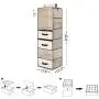 StorageWorks 6-Shelf Hanging Dresser, Foldable Closet Hanging Shelves with 2 Magic Drawers & 1 Underwear/Socks Drawer, 42.5”H x 13.6”W x 12.2”D