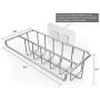 Adhesive Sink Organizer Sponge Holder+Dish Cloth Hanger, 2 in 1, Ideal for Removable Hanging Sink Caddy Brush Holder or Adhesive Sink Rack Dish Drainer, SUS304 Rust Proof,No Drilling