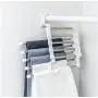 5PC Random Color Stainless Steel Telescopic Clothes Hanger Storage Rack Multifunction Retractable Dual Hooks Pants Hanger Rack Space Saver