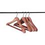 Neaties American Cedar Wood Wide Large Coat Hangers with Flat Bar, 4pk