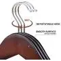 HOUSE DAY Premium Wooden Hangers for Coats Wooden Clothes Hangers 20 Pack Wooden Hangers Bulk Wooden Coat Hanger Brown Premium Hangers Wooden for Clothes Pants Skirt