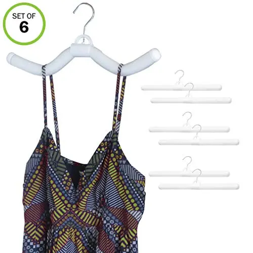 Evelots Hanger-Bendable Foam-Non Slip-Spaghetti Strap/Tank/Sweater/Dress-Set/6 Evelots Hanger-Bendable Foam-Non Slip-Spaghetti Strap/Tank/Sweater/Dress-Set/6