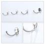 uxcell 6pcs Dual Robe Hooks Zinc Alloy Wall Mounted Coat Towel Double Towel Hooks Clothes Hanger Holder w Screws Silver Tone