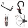 HHXD 6Pcs Clothes Hanger Organizer,Rotatable Double Hook Storage Coat Hangers Fashion/Black / 6pcs