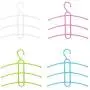 10PC Random Color Multifunctional Clothes Hanger Creative Fishbone 3 Layer Anti-Skid Plastic Clothes Rack Wardrobe Clothes Hanger Decoration