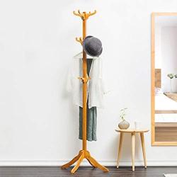 Mostbest Hall Tree Coat Hat Rack 12 Hooks Treeshaped Hanger Bamboo Coat Rack, Hallway/Entryway Coat Hanger Stand for Clothes, Suits, Accessories