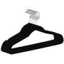 Grey990 20Pcs Ultrathin Non-Slip Premium Velvet Hanger Wardrobe Clothes Drying Rack Home Supplies Black