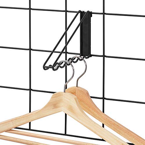 iDesign Jayce Metal Hanger Hook for Modular Grid Wall System, Storage Hooks for Kitchen, Bathroom, Bedroom, Office, Basement, Garage 7.63" x 1" x 4.56" - Matte Black