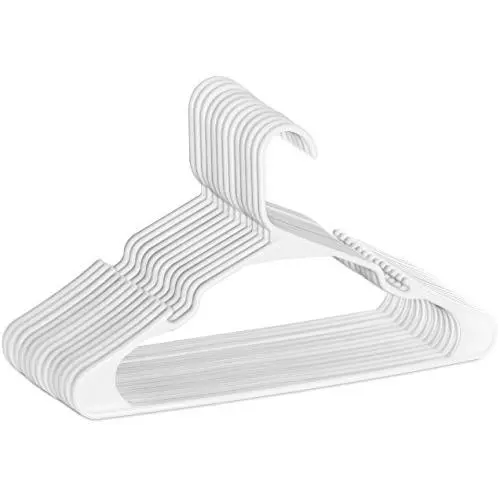ZOYER Premium Plastic Hangers (20 Pack)- Durable & Strong Standard Hangers for Clothes - White ZOYER Premium Plastic Hangers (20 Pack)- Durable & Strong Standard Hangers for Clothes - White