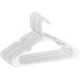 ZOYER Premium Plastic Hangers (20 Pack)- Durable & Strong Standard Hangers for Clothes - White