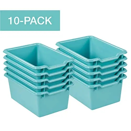 ECR4Kids Scoop-Front Storage Bins, Easy-to-Grip Design Storage Cubbies, Kid Friendly and Built to Last, Pairs with ECR4Kids Storage Units, 10-Pack, Turquoise ECR4Kids Scoop-Front Storage Bins, Easy-to-Grip Design Storage Cubbies, Kid Friendly and Built to Last, Pairs with ECR4Kids Storage Units, 10-Pack, Turquoise