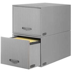 Bankers Boxes STOR/Drawer Steel Plus Extra Space-Saving Filing Cabinet, Stacks up to 5 High, Letter, 2 Pack (6173101)