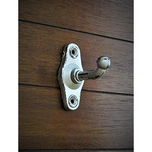 Handpained Rustic Cast Iron Hanger, Silver or Pick Color, Coat or Towel Hook