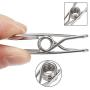 Strong Durable Metal Polished Wire Clothespins Clip,Anti-Rust Pin Hanger Clip for Home Kitchen Hook,Outdoor Laundry Clothes Drying,Bag Sealing,Office File Pin,Photos Paper Pegs Craft Clips 10 Pack