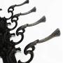 Sungmor Cast Iron Large Wall Hanger - Retro Court Style & 12 Multi Hooks Design - Decorative Wall Mounted Hanging Hooks for Tools,Planters,Coats,Hats,Keys - Great for Indoor Outdoor Wall Decoration