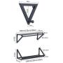 Industrial Wall-Mounted Garment Rack, Retro Simple Retail Clothing Display Stand, Metal Commercial Multi-Purpose Hangers, Iron Laundry Room with Durable Clothes Rail, Clothing Stores, Home ZDDAB