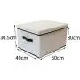 HBOS Washable Cloth Storage Boxes Clothes Quilt Toy Storage Boxes with Lid Folding Debris Storage Basket (Light Gray-L)
