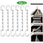 6pcs Multi-Port Support Clothes Hanger Multifunctional Clothes Drying Rack Metal Hangers Organizer Storage Rack for Space Saving