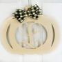 Ivory Pumpkin Monogram Door Hanger | Farmhouse Thanksgiving Wreath | Off White | CHOOSE YOUR BOW!