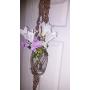 Cream/brown plant hanger