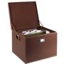 G.U.S. Decorative Office File and Portable Storage Boxes for Hanging Folders Letter Or Legal, Brown
