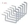 Garage Hooks,Cheaboom Heavy Duty Bike Storage Hooks Wall Hooks Screw-in Utility Storage Hangers Shed Garage Garden Hook Plastic Coated for Wall Mount/Ceiling (Grey Square Bike Hook x 6)