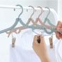 icoXXch Folding Clothing Hanger for Travel Portable Non-Slip Collapsible Wheat-Straw Wheat-Straw Hanger Hook with Clips, Drying Rack, Laundry Accessories Space Saving for Clothes (Bule)