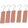 Vosarea 5PCS Cedar Hang up Natural Cedar Blocks Hanger for Clothes Storage Odor Protection