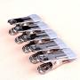 Cabilock Clothes pin 20pcs Stainless Steel Clothes Pins Windproof Antiskid Metal Clothes Clips Clothes Drying Hanger Peg Clamp (Random Color)