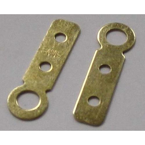 AMS 100 Brass Plate Flat Strap 2 Hole Hanger