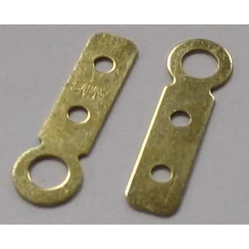 AMS 100 Brass Plate Flat Strap 2 Hole Hanger AMS 100 Brass Plate Flat Strap 2 Hole Hanger