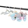 Stocking Stuffer, whatswhats Portable Folding Hanger Travel A Set of Foldable Clothes Drying Rack Travel Hanger (8 Pack-Colorful)