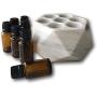 Diamond Stone Essential Oil Holder-100% Stone and Handmade-Decorative Display Case Boxes Holder for 7, 15ml Bottles (Grey Marble)