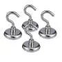 (4 Pack) 40+ Pound Pull | Heavy Duty Neodymium Magnetic Hanging Hook Set (4 Pack) 40+ Pound Pull | Heavy Duty Neodymium Magnetic Hanging Hook Set